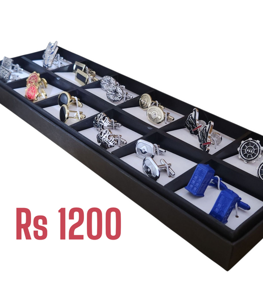 12 Piece Cufflinks Just Rs 1200